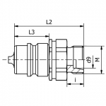 Rychlospojka ISO 12,5 zástrčka M14x1,5