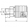 Rychlospojka ISO 12,5 zásuvka M22x1,5